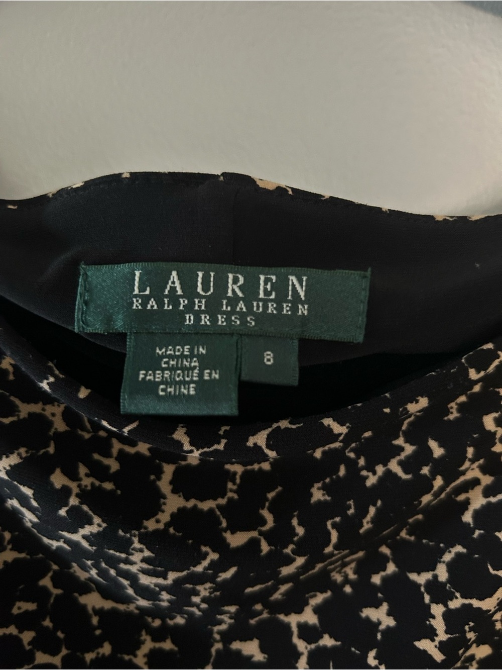 Ralph Lauren Black and Gold Ruched Midi Dress - Picture 6 of 7